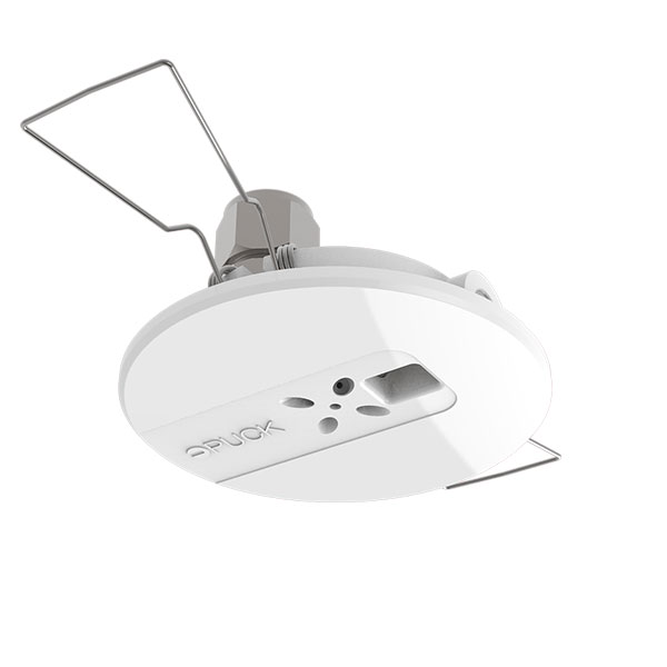 a fire misting "puck" that would be installed in a ceiling