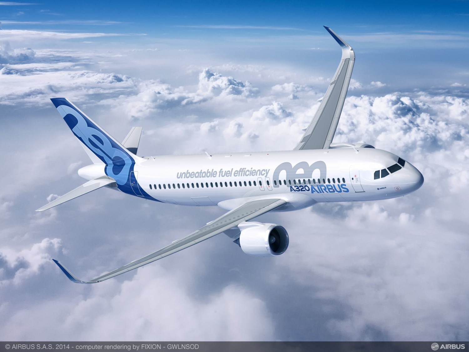 Airbus A320 in flight