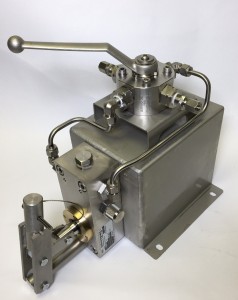 Micropac Pump piped with compression fittings