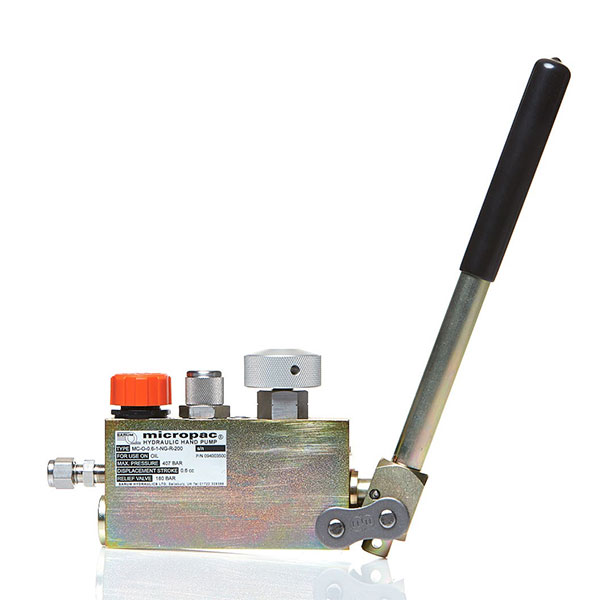 a Micropac MC miniature hydraulic hand pump