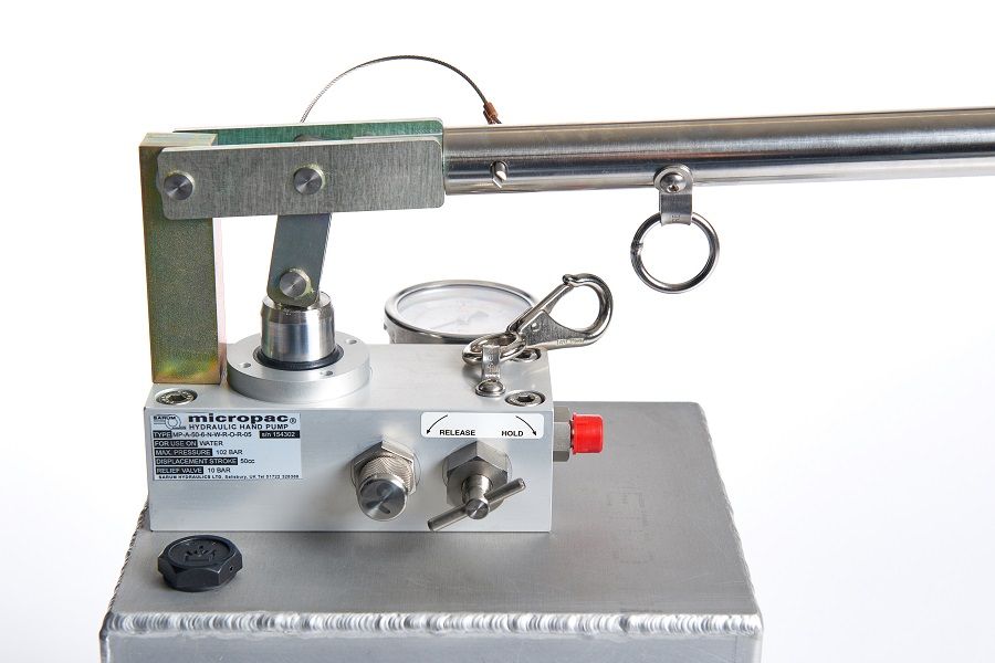 hydrostatic pressure test pump close