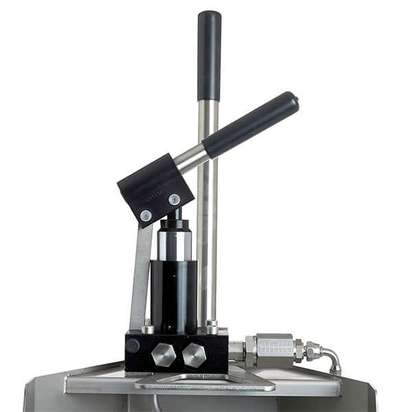 skydrol dispensing close up of hand pump module