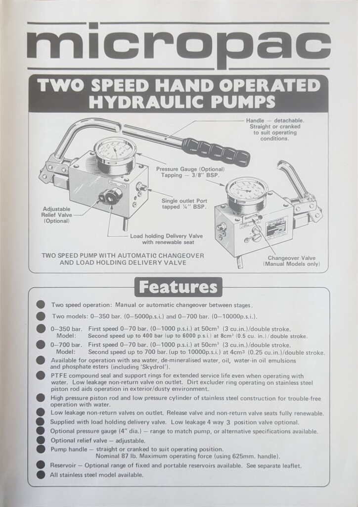 1984 two speed datasheet trimmed a snapshot of the front page of our historic product brochure