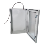 a polycarbonate safety enclosure for pressure testing vessels inside