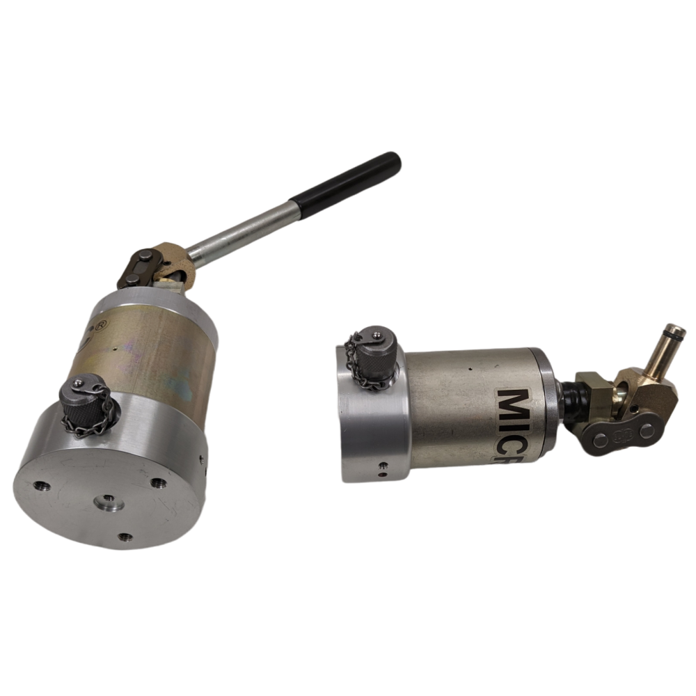 two compact pump modules side by side. universal orientation