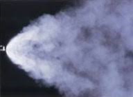 fire misting system projecting mist out a nozzle