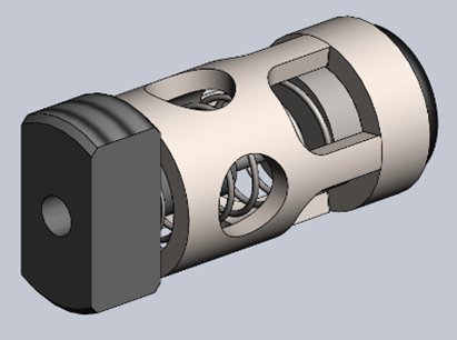 Our Micropac outlet check valve uses a replaceable seat A non return valve assembly from a Micropac pump. A seat, guided poppet, a spacer tube, spring and threaded retainer.