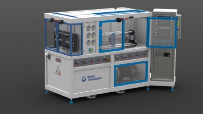 MAIN ASSY large testing rig three quarter view